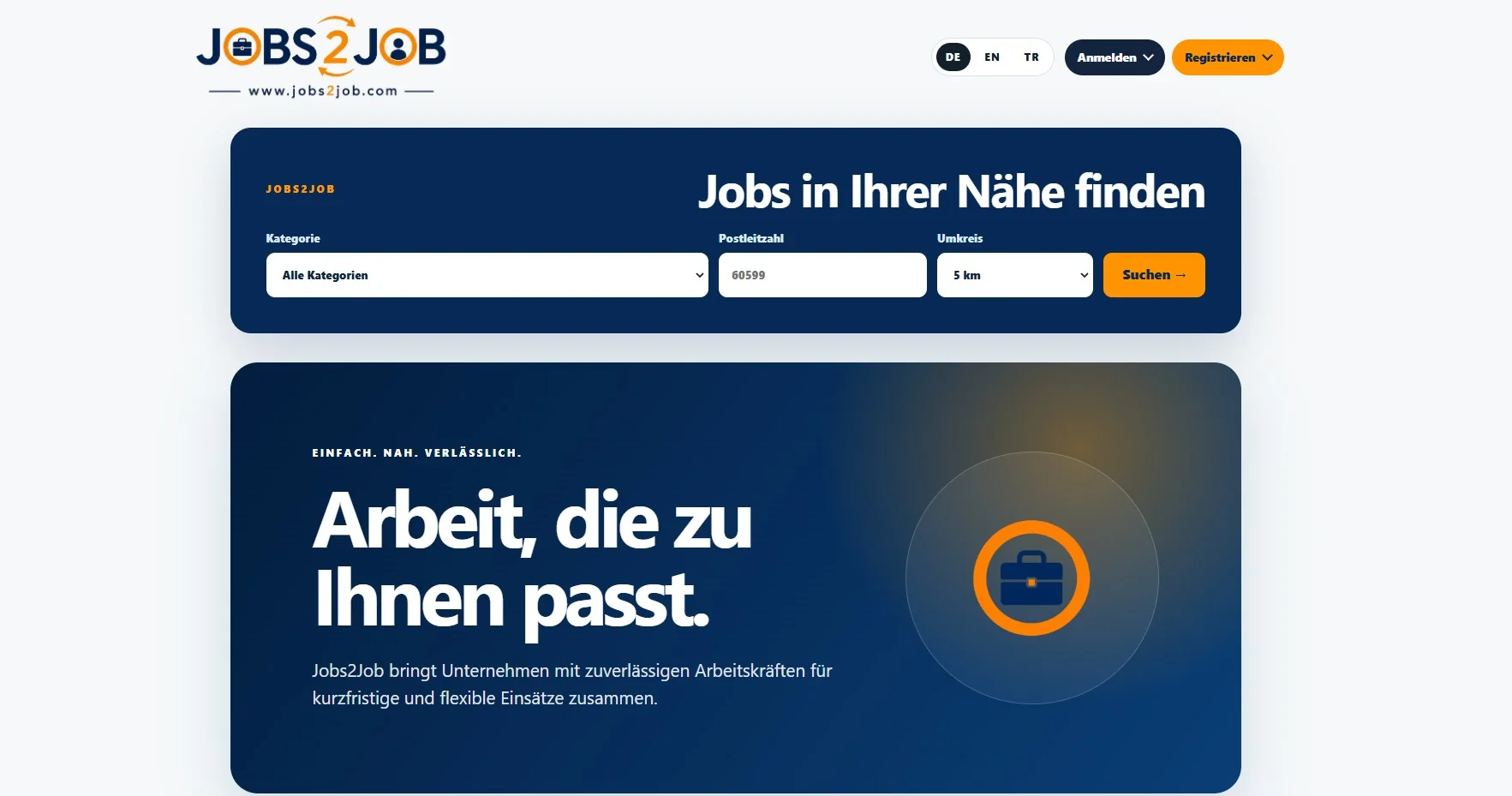 Jobs2job proje ekranı